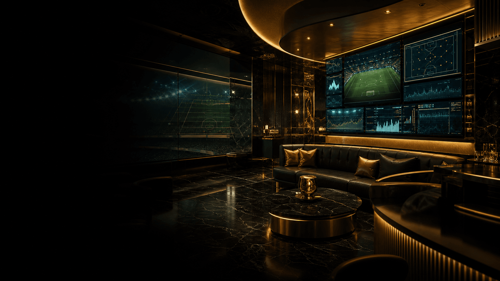 Premium UFALAND sports club lounge background
