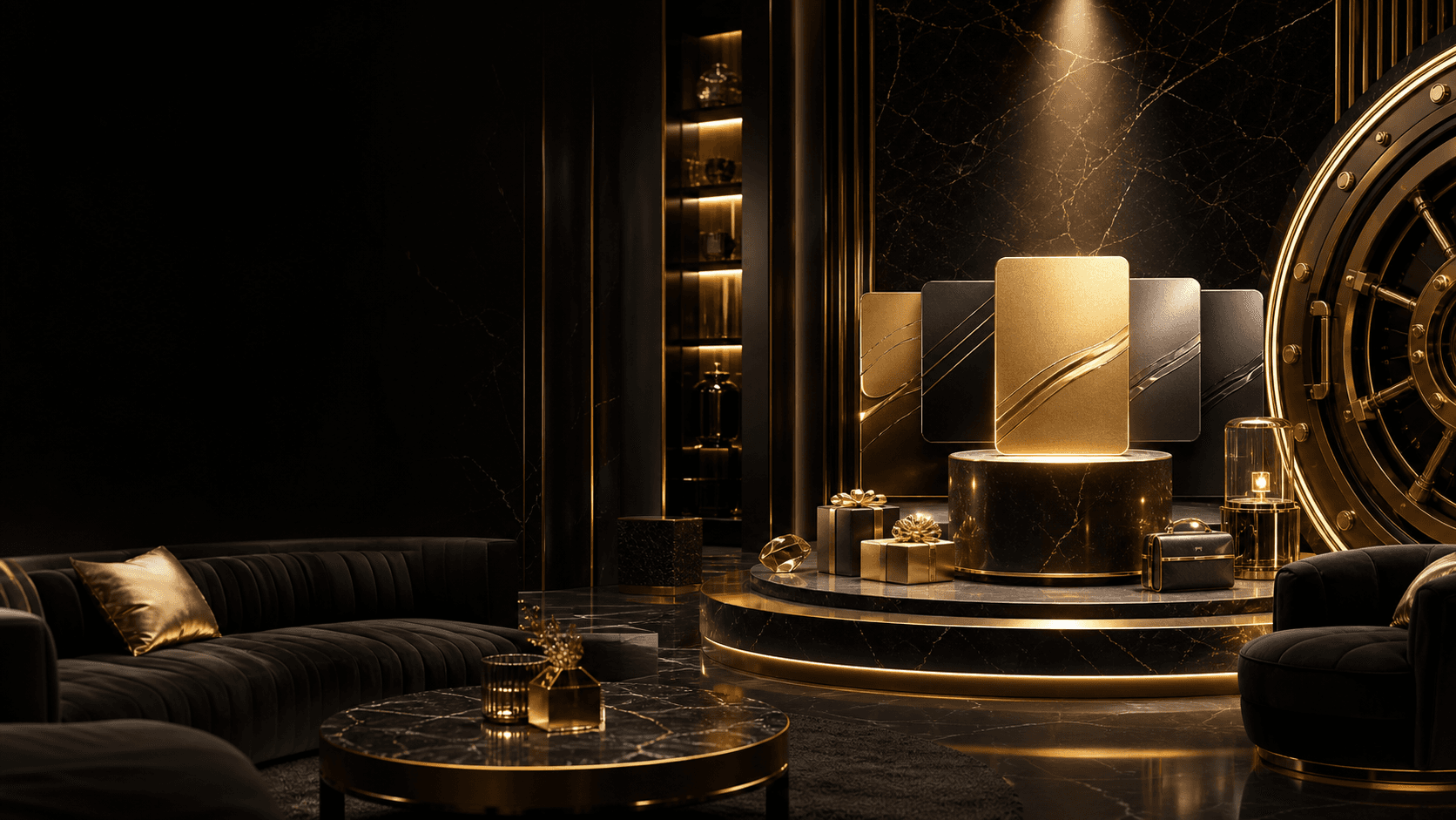 Premium VIP reward lounge background